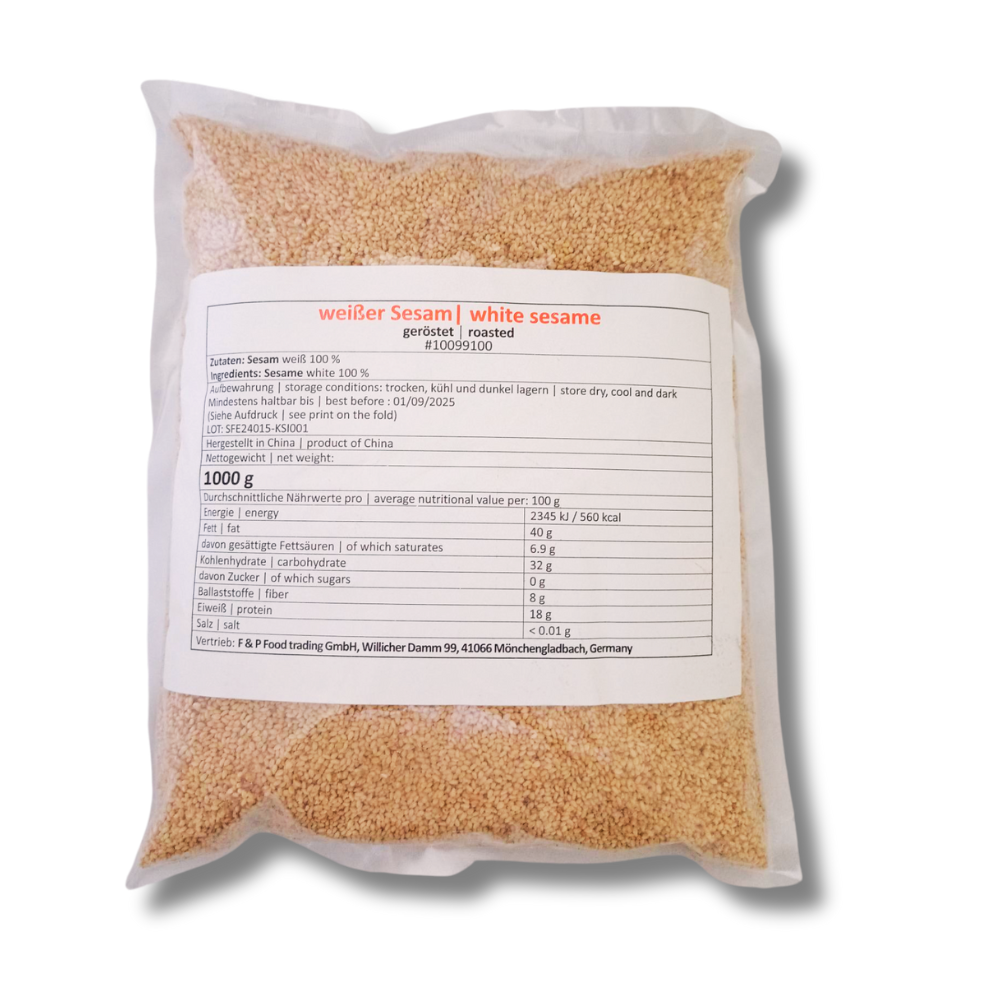 Sesam geröstet, Weiß - 1 x 1 kg Beutel