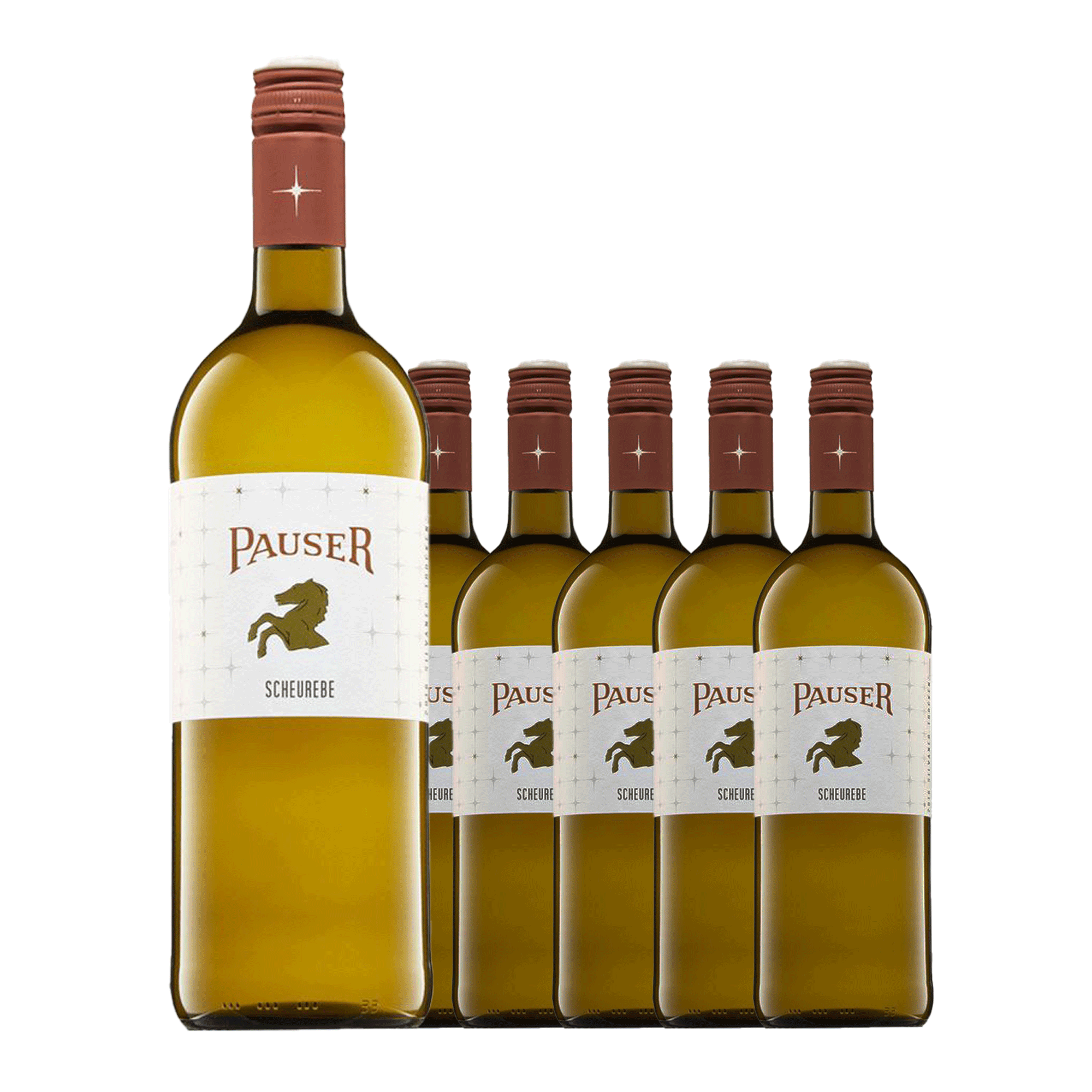 Weingut Pauser - Scheurebe lieblich, 2023, 6 x 1l Flasche