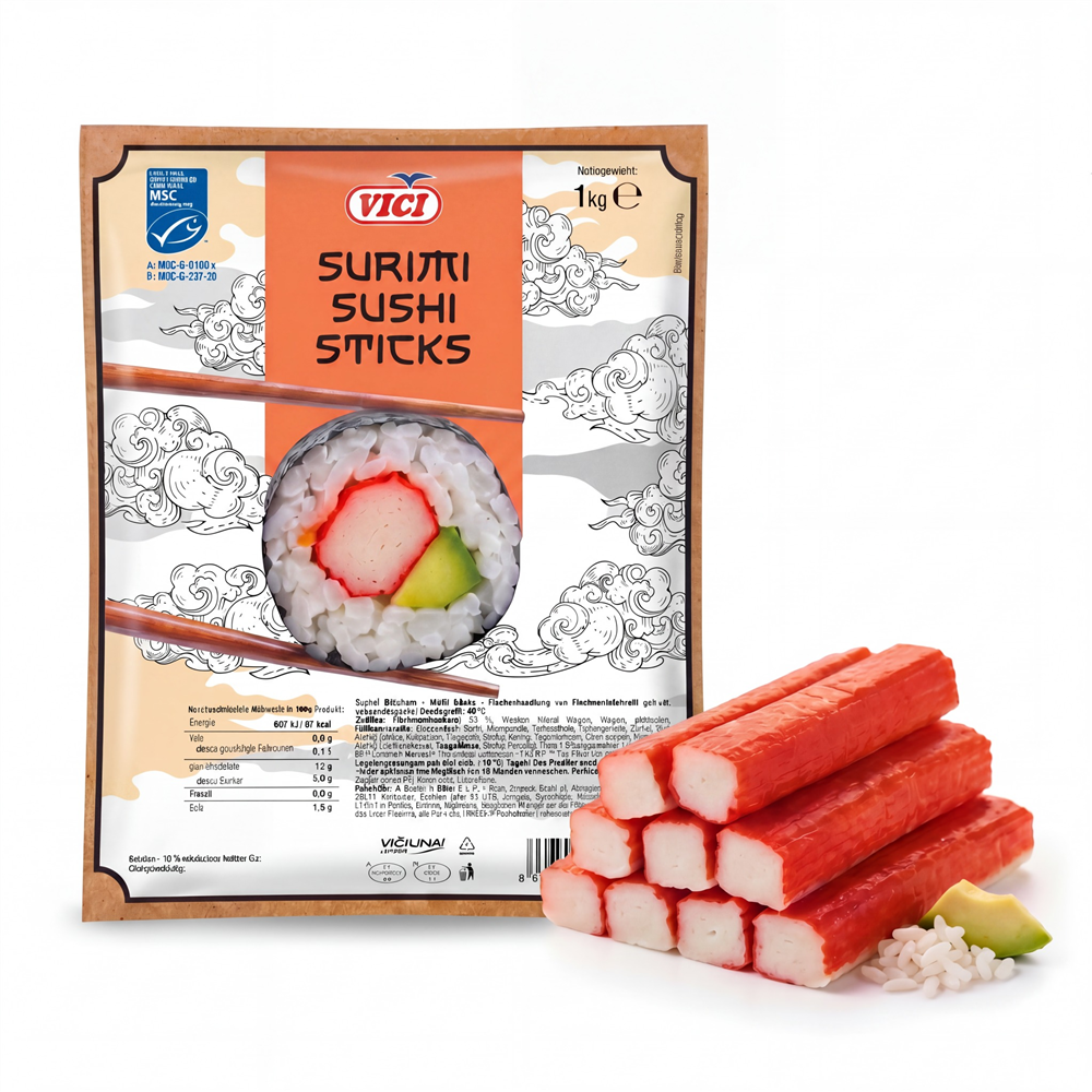 Vici - Surimi Maki Sticks, XL Rot, 1 x 1 kg Packung (TK)