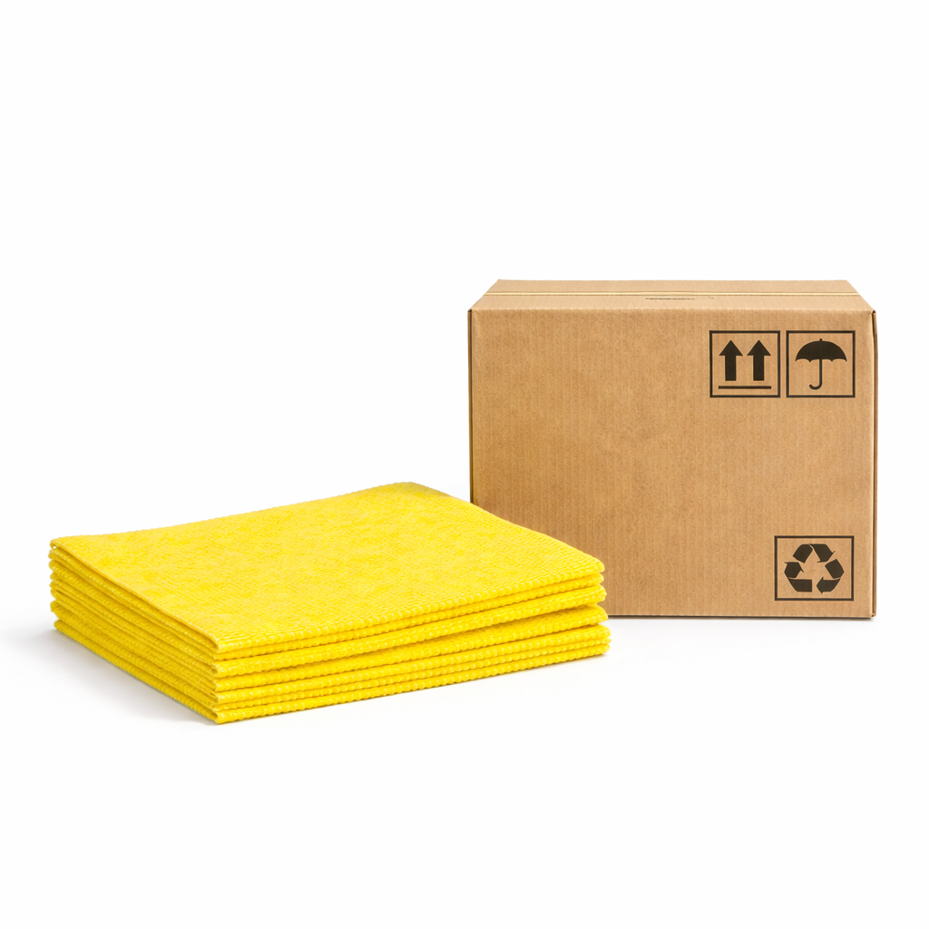 Diversey - Suma Lavette, Küchenhygienetuch mit Keimstopp, Farbe: Gelb, 1 Karton à 6 x 25 Stück