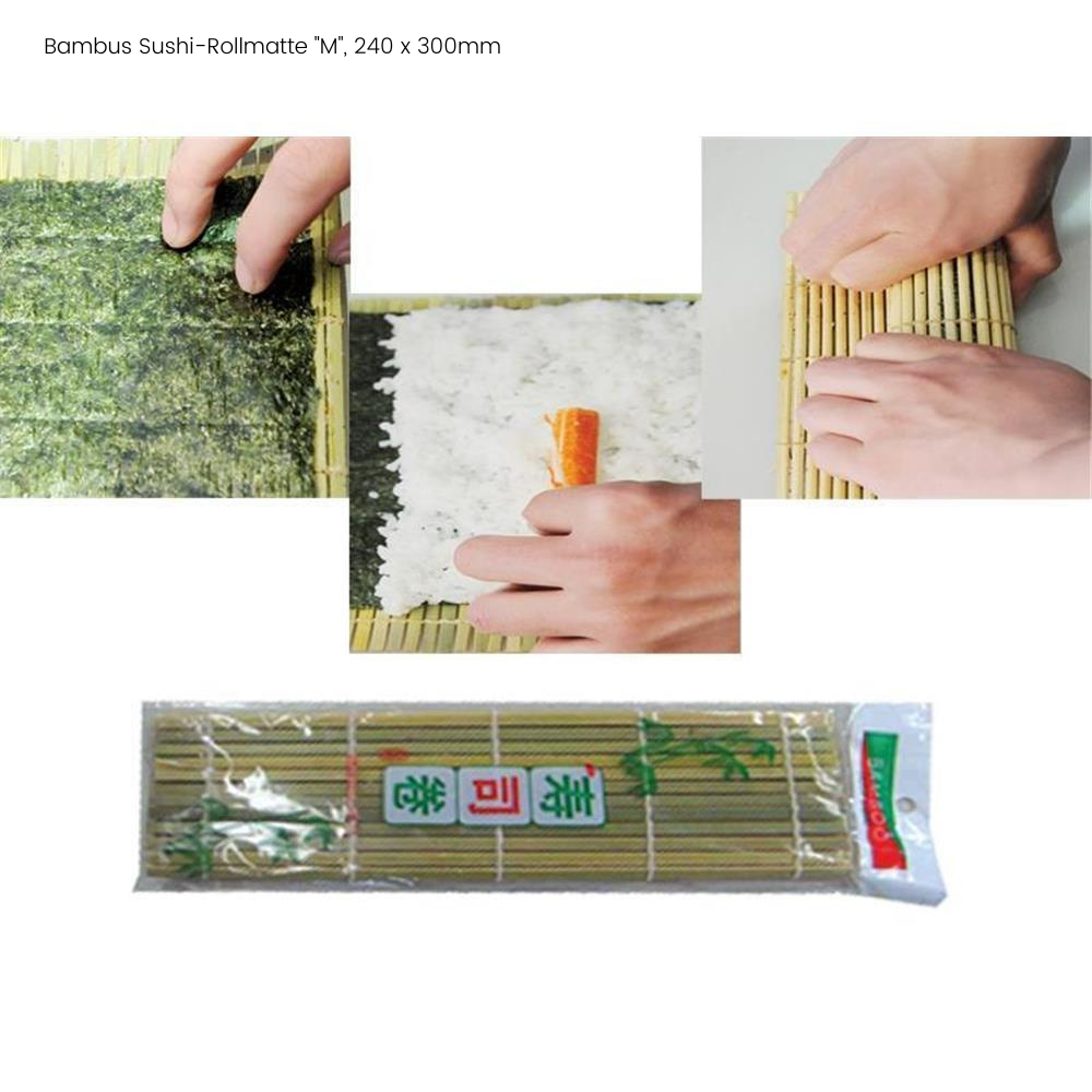 Bambus Sushi-Rollmatte M  240 x 300 mm - 1 x 1 Stück