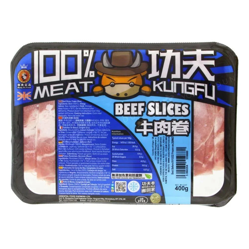 Kung Fu Food - Rindfleischscheiben, 1 Packung à 400 g (TK)