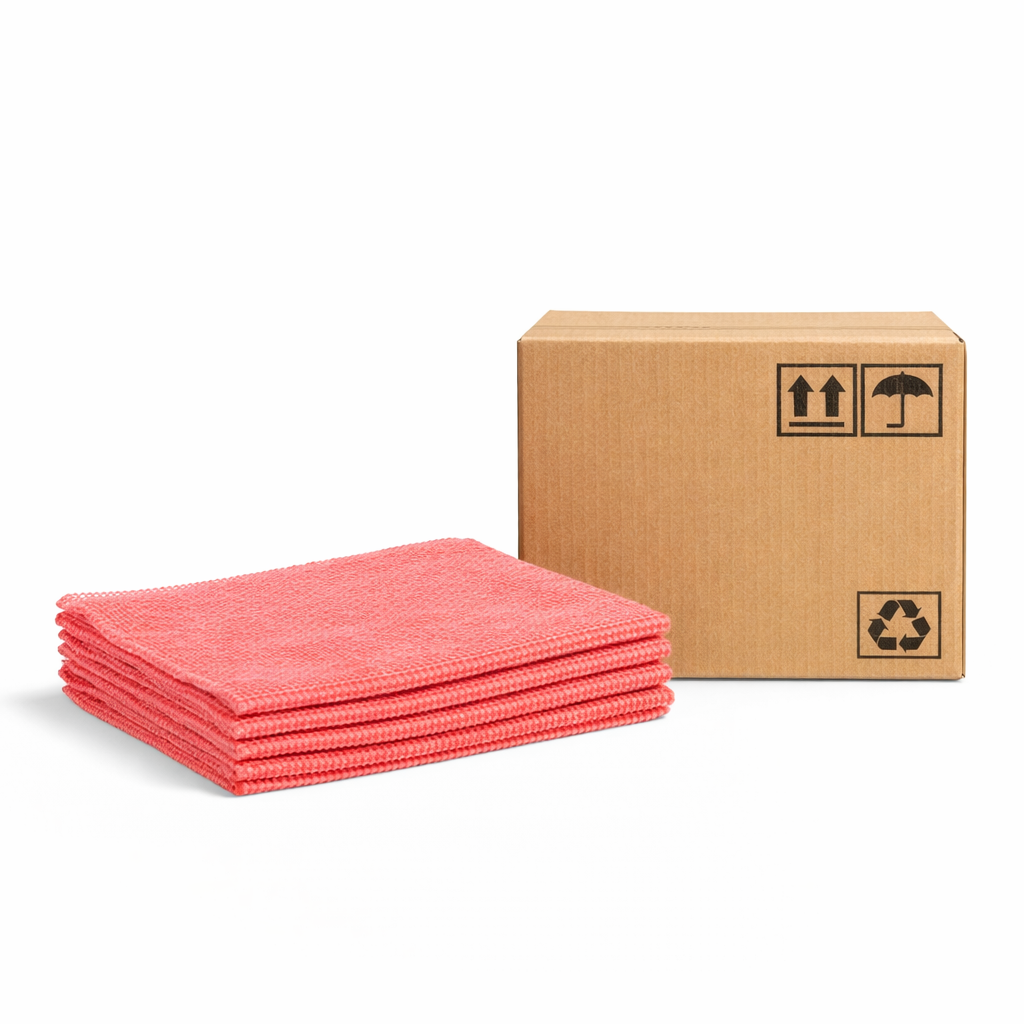 Diversey - Suma Lavette, Küchenhygienetuch mit Keimstopp, Farbe: Rot, 1 Karton à 6 x 25 Stück