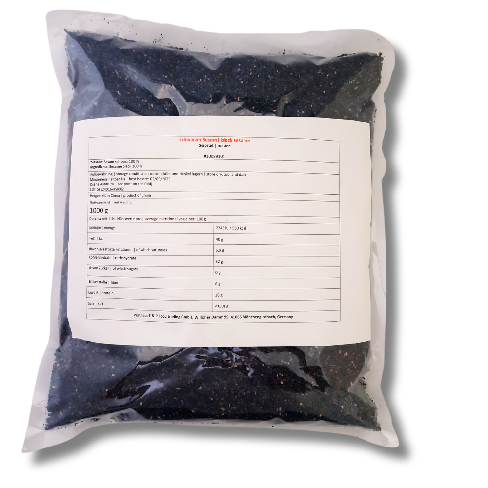Sesam geröstet, Schwarz - 1 x 1 kg Beutel