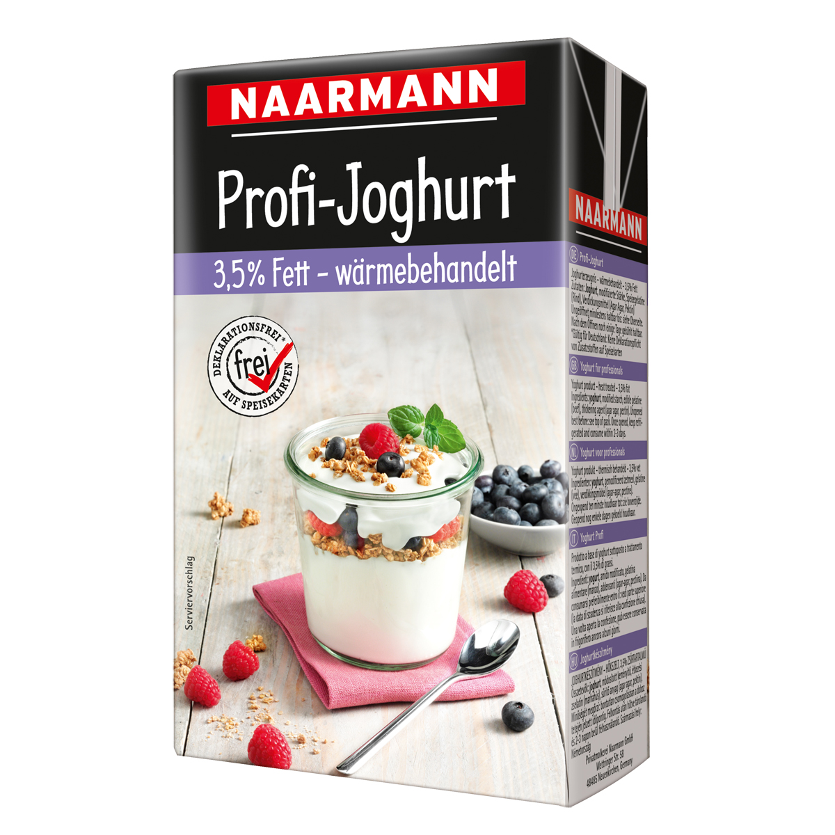 Naarmann -  Profi-Jogurt, 3,5% Fettgehalt,1 Karton á 12 x 1 L