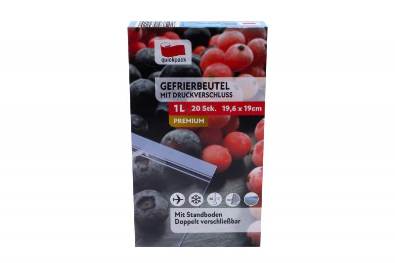 Quickpack - Gefrierbeutel, 30 x 35, 6 L, 1 Packung à 7 Stück