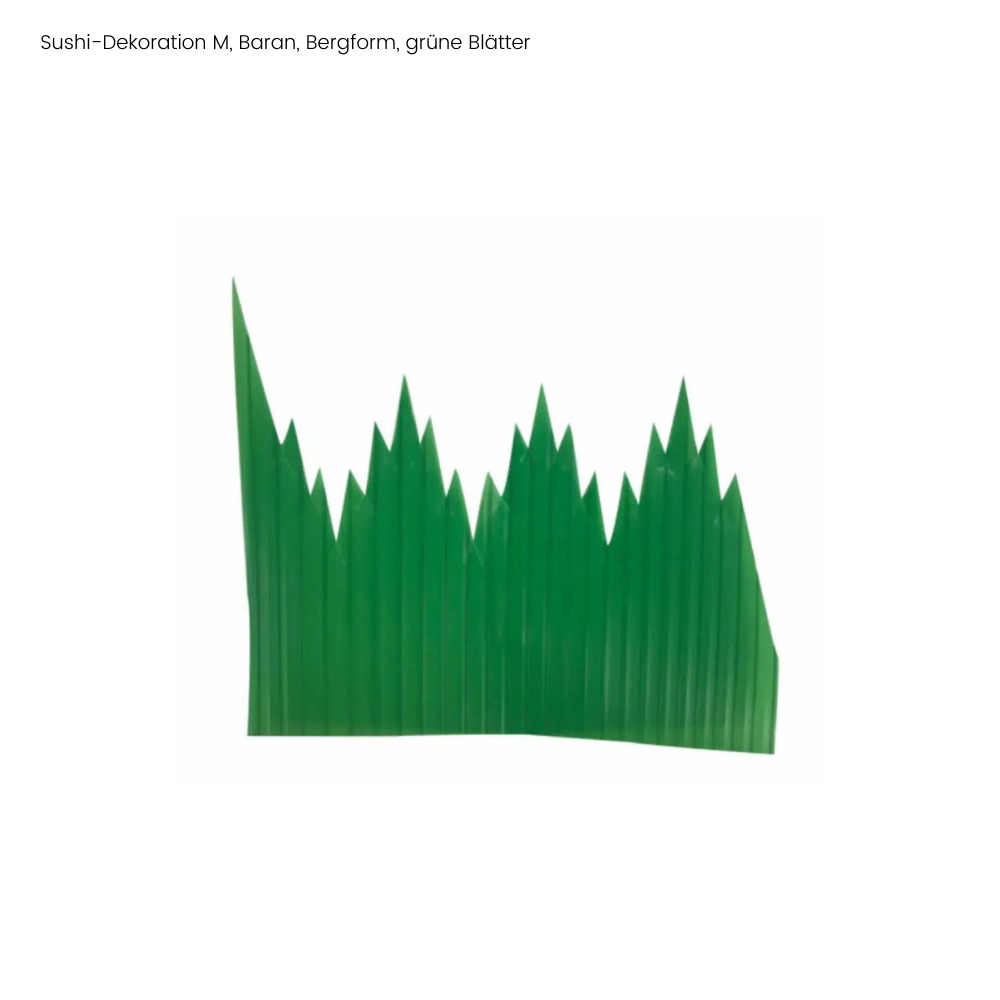 Sushi-Dekoration Baran Bergform Grüne Blätter, Größe M - 1 x Packung à 1000 Stück