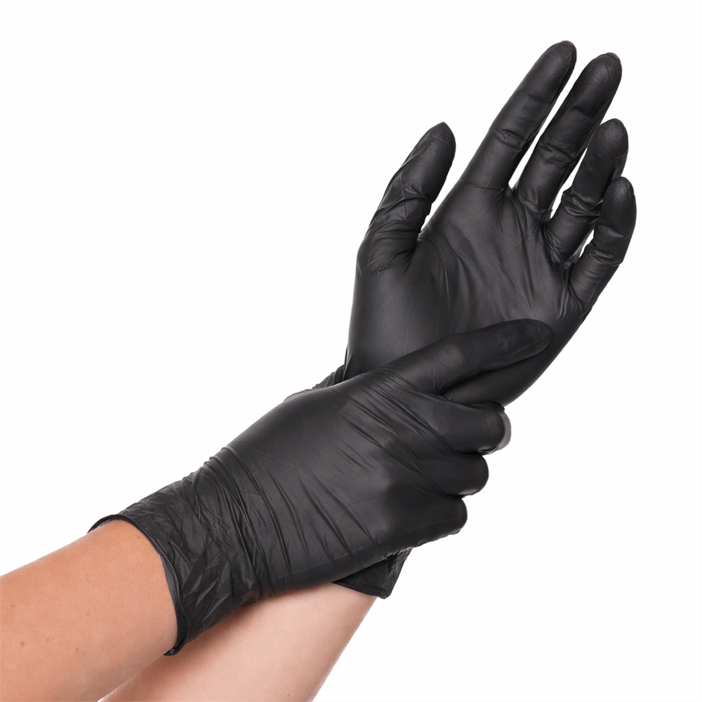 TPE Einmal-Handschuhe, Farbe: Schwarz, Größe: L, 1 Karton à 10 x 200 Stück
