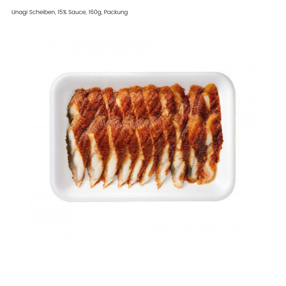 Unagi Scheiben 15% Sauce - 1 x 160 g Packung (TK)