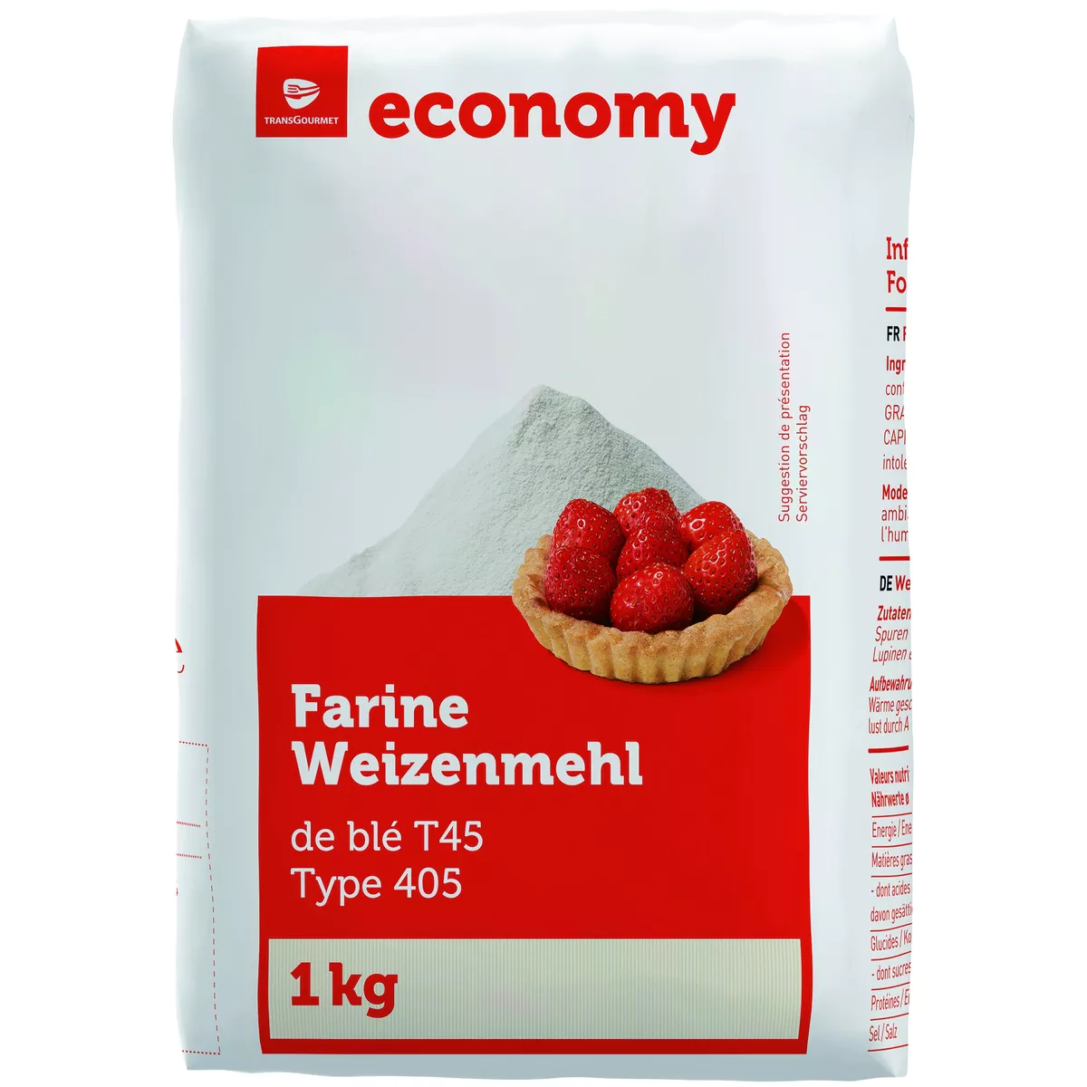 Weizenmehl, Typ 405, 1 x 1 kg Beutel