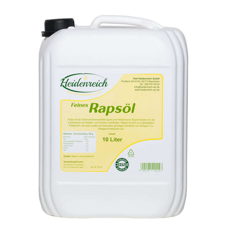 Heidenreich- Raps-Öl, 1 x 10 l Kanister
