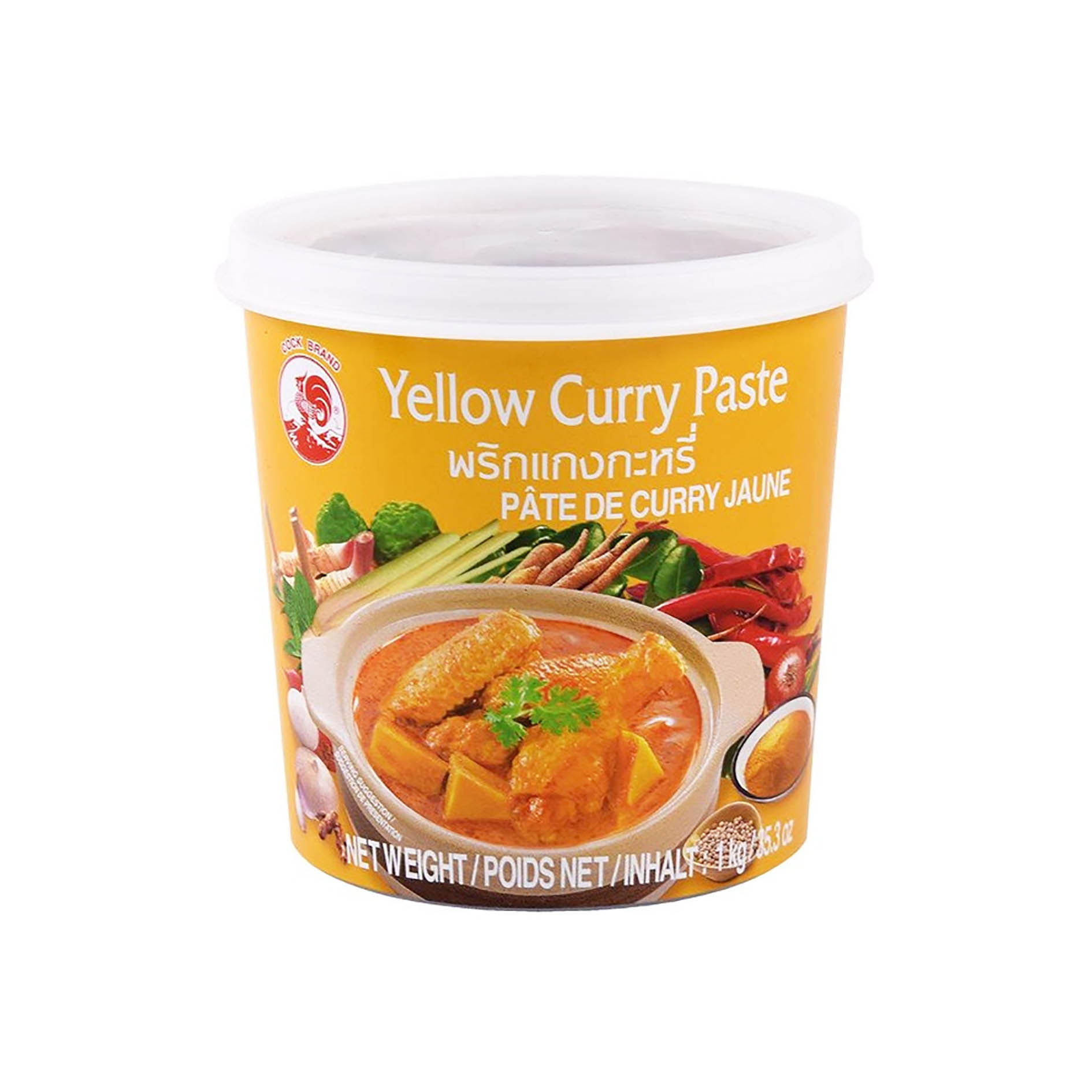 Cock - Currypaste, gelb, 1 x 1 kg Eimer