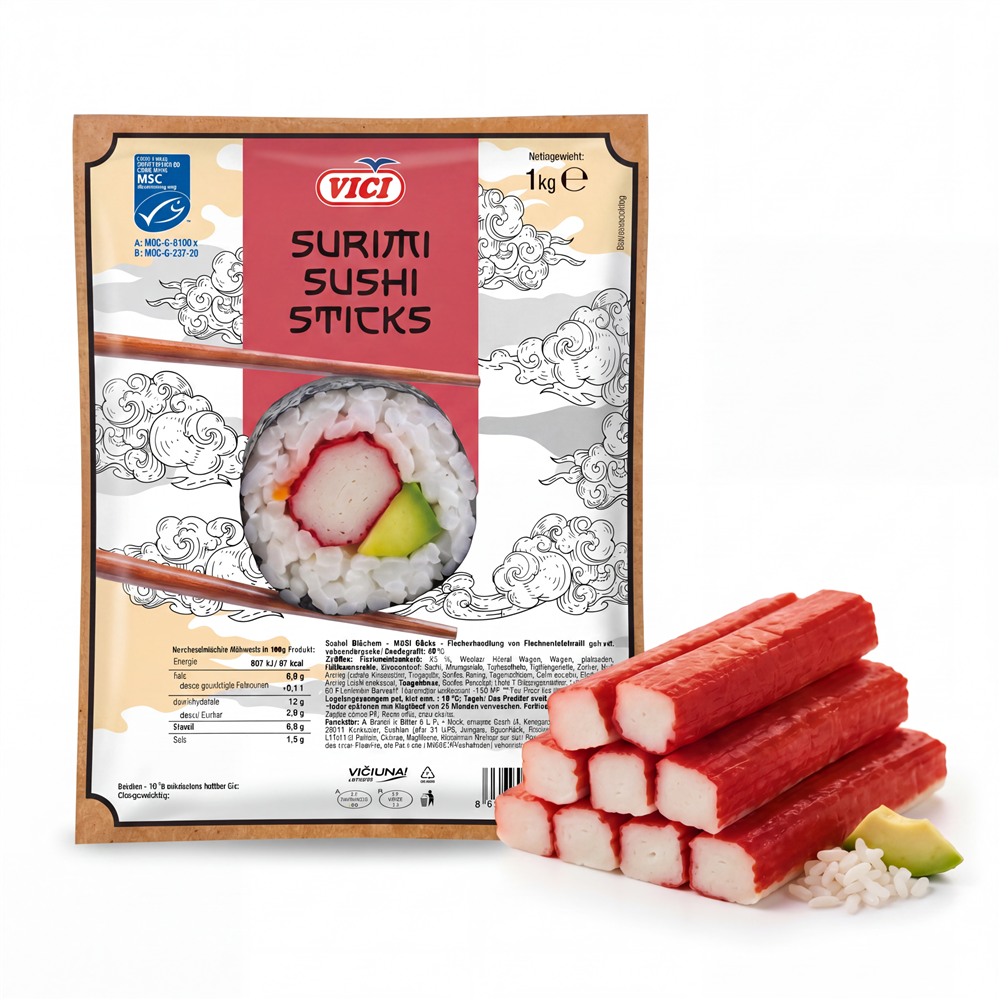 Vici - Surimi Maki Sticks, XL Dunkelrot, 1 x 1 kg Packung (TK)